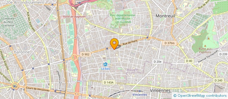 localisation de l'entreprise LITERIE PARISIENNE à MONTREUIL