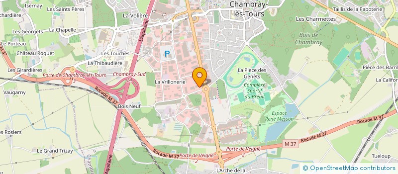 localisation de l'entreprise LITERIE SAINT PIERRE  CHAMBRAY-LES-TOURS