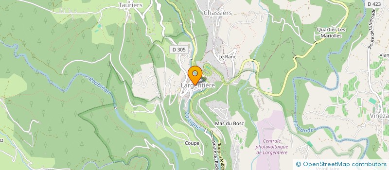 localisation de l'entreprise LITHOS à LARGENTIERE