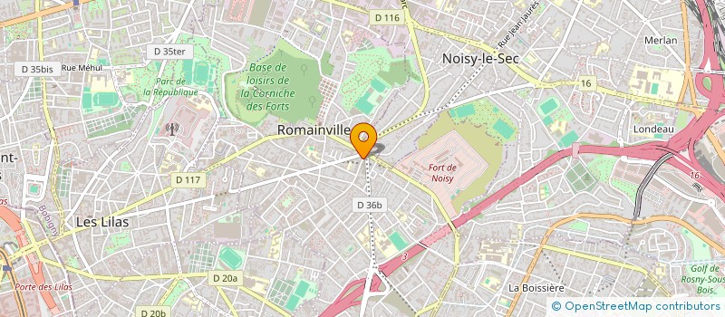 localisation de l'entreprise LITTLE BURGER à ROMAINVILLE