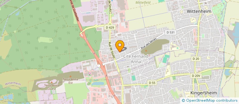 localisation de l'entreprise  LITTLE STAR BIEN NAITRE  WITTENHEIM