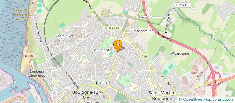 localisation de l'entreprise LITTORAL BIO à SAINT-MARTIN-BOULOGNE