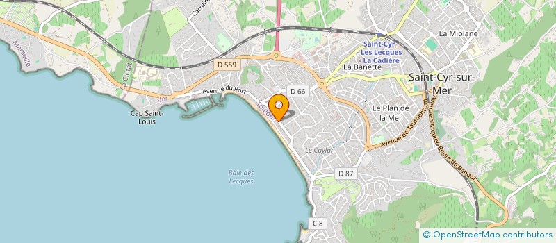 localisation de l'entreprise LITTORAL BLEU à SAINT-CYR-SUR-MER