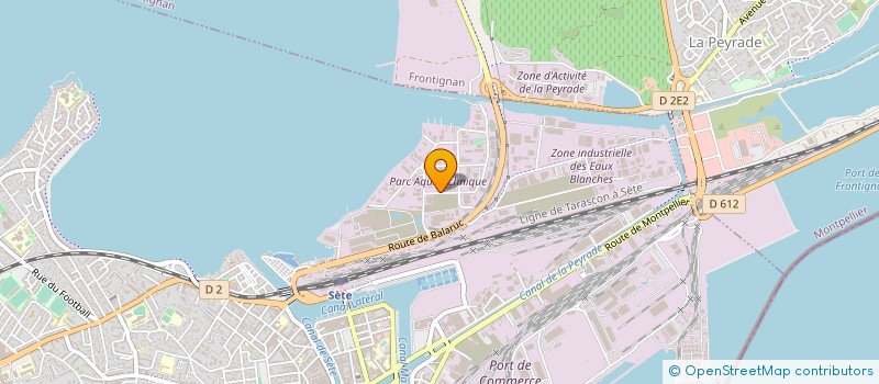 localisation de l'entreprise LITTORAL CAISSERIE à SETE