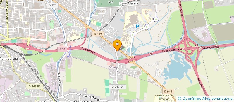 localisation de l'entreprise LITTORAL CLOISONS  CALAIS