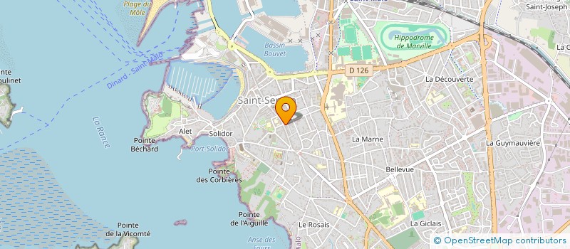 localisation de l'entreprise LITTORAL COUVERTURE  SAINT-MALO