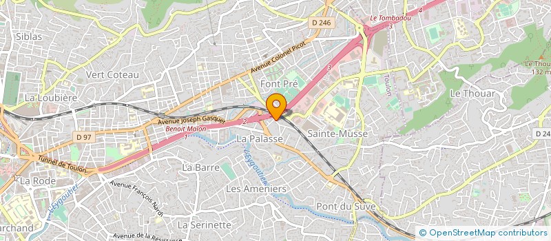 localisation de l'entreprise LITTORAL SPORT ACADEMY (LSA)  TOULON