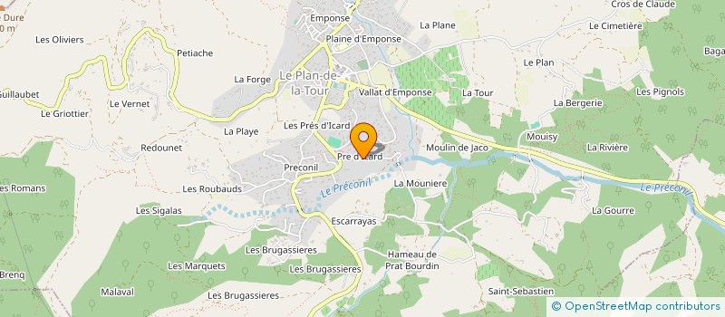 localisation de l'entreprise LITUS  LE PLAN-DE-LA-TOUR