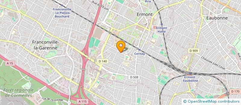 localisation de l'entreprise LIVET COMPAGNIE PEINTURE à ERMONT