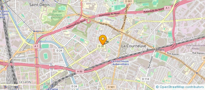 localisation de l'entreprise LIVET ET MELLI à LA COURNEUVE