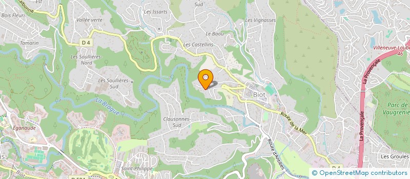 localisation de l'entreprise LIVIA  BIOT