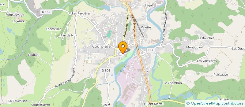 localisation de l'entreprise LIVRADOIS FOREZ HANDBALL CLUB à COURPIERE