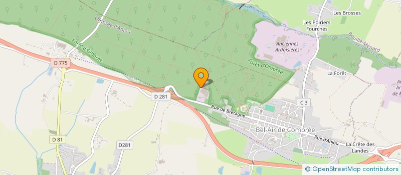 localisation de l'entreprise LIVRAISON DE REPAS CALM  OMBREE D'ANJOU