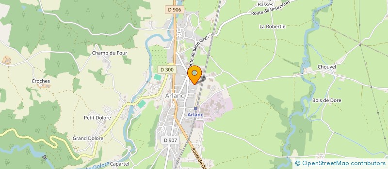 localisation de l'entreprise LIVRALOC à ARLANC