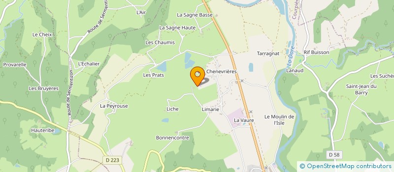 localisation de l'entreprise LIVRAPAIN  AUBUSSON D'AUVERGNE