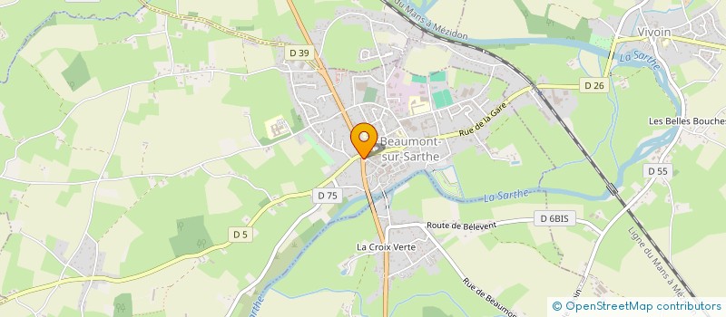 localisation de l'entreprise LIVRES EN FETE 72 à BEAUMONT-SUR-SARTHE