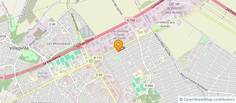 localisation de l'entreprise LIVREX 75 à TREMBLAY-EN-FRANCE