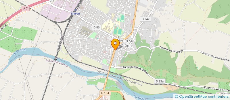 localisation de l'entreprise LIVRON OPTIQUE  LIVRON-SUR-DROME