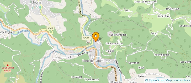 localisation de l'entreprise LIVRON TEXTILES  PONT-DE-LABEAUME