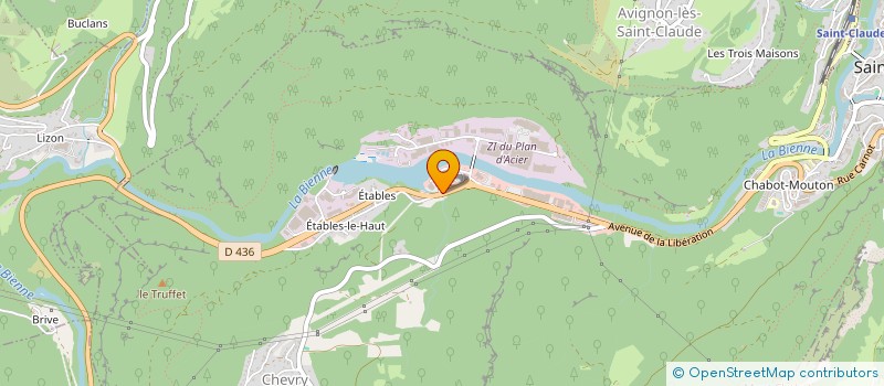 localisation de l'entreprise LIYA  SAINT-CLAUDE