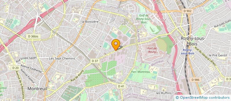 localisation de l'entreprise LIZ à MONTREUIL