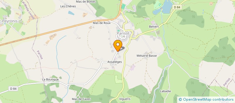 localisation de l'entreprise LIZWOOD & LOKIRI à CAYLUS
