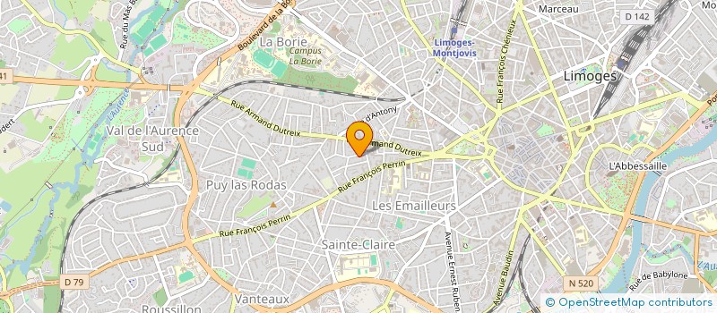 localisation de l'entreprise LIZZIA à LIMOGES