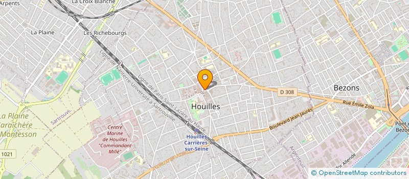 localisation de l'entreprise LJ BUISINESS TRAVEL  HOUILLES