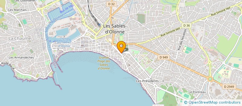 localisation de l'entreprise LJ DELICES à LES SABLES D'OLONNE
