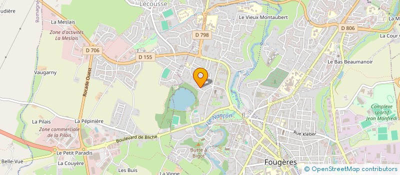 localisation de l'entreprise LJ GAR  FOUGERES