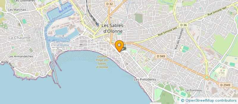 localisation de l'entreprise LJ IMMO PRO à LES SABLES D'OLONNE