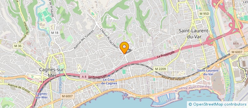 localisation de l'entreprise LJ IMPRESSIONS PECHABRIER IMPRIMEUR  CAGNES-SUR-MER