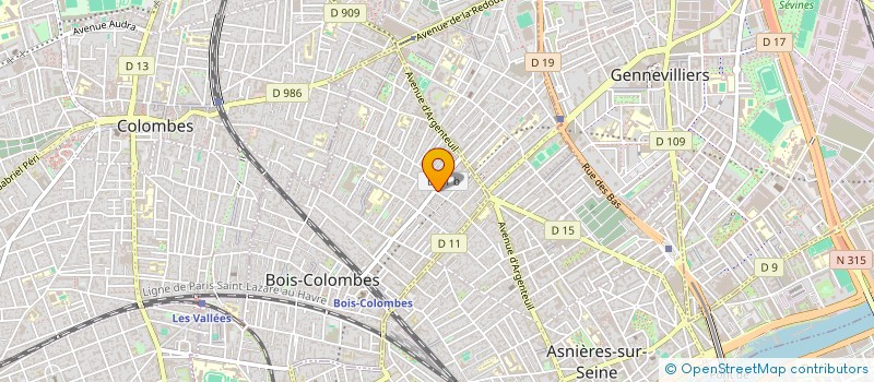 localisation de l'entreprise LJ INVEST 22 à BOIS-COLOMBES