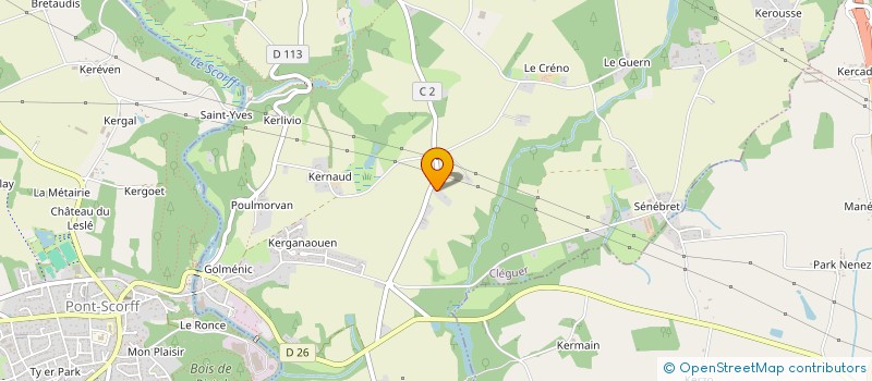 localisation de l'entreprise LJ LOCATIONS à CLEGUER