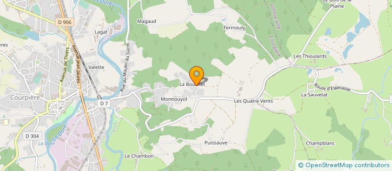 localisation de l'entreprise LJ PAYSAGE à COURPIERE