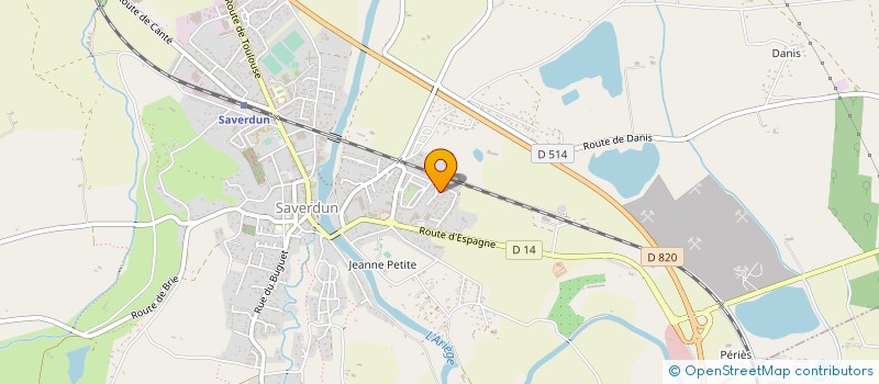localisation de l'entreprise LJ PLOMBERIE à SAVERDUN