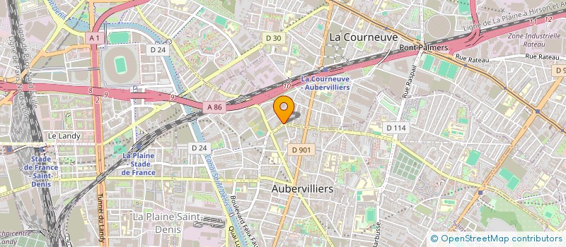 localisation de l'entreprise LJ TCE à AUBERVILLIERS