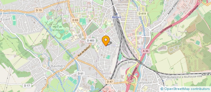localisation de l'entreprise LJBI INVEST à BELFORT