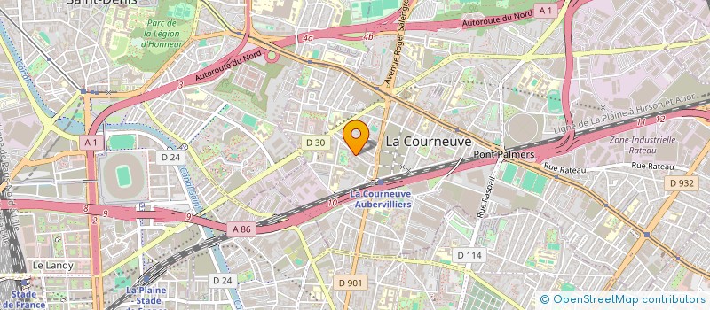 localisation de l'entreprise LJC à LA COURNEUVE