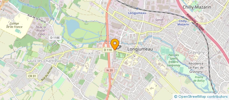 localisation de l'entreprise LJD - BAT à LONGJUMEAU