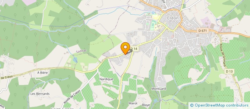 localisation de l'entreprise LJD LAURE JULIAN DALLET-MAITRISE D'OEUVRE  CREON