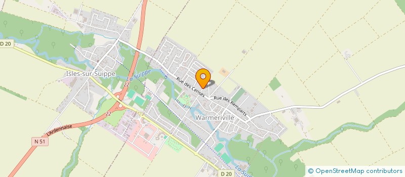 localisation de l'entreprise LJE DU VAL  WARMERIVILLE