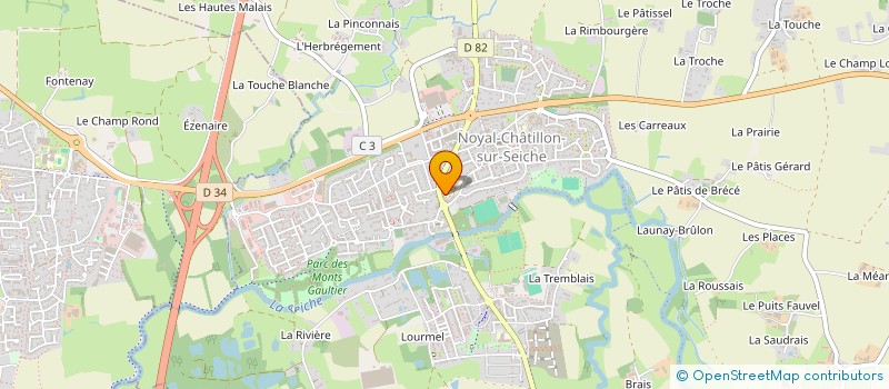 localisation de l'entreprise LJF  ORGERES