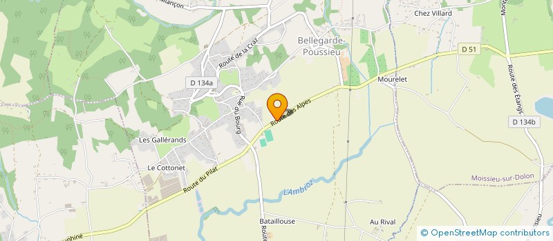 localisation de l'entreprise LJHR  BELLEGARDE-POUSSIEU