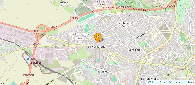 localisation de l'entreprise LJLT BEAULIEU à CAEN