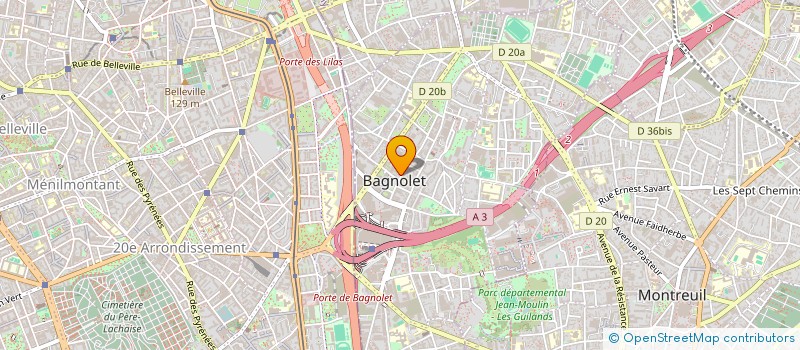 localisation de l'entreprise LJM à BAGNOLET