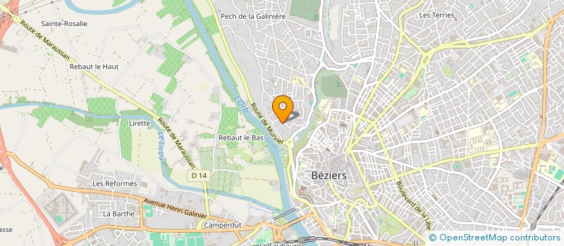 localisation de l'entreprise LJM  BEZIERS