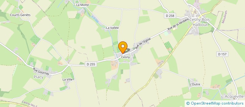 localisation de l'entreprise LJM TRANSPORTS à CESNY-LES-SOURCES