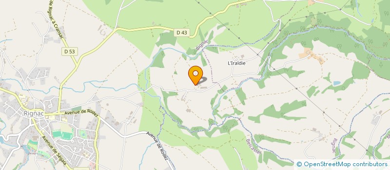 localisation de l'entreprise LJP GARIBAL  RIGNAC