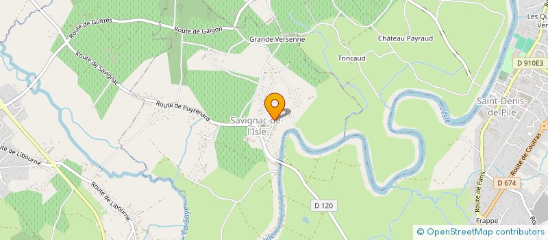 localisation de l'entreprise LJP33  SAVIGNAC-DE-L'ISLE